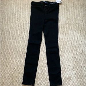 00s black mid rise super skinny jeans hollister